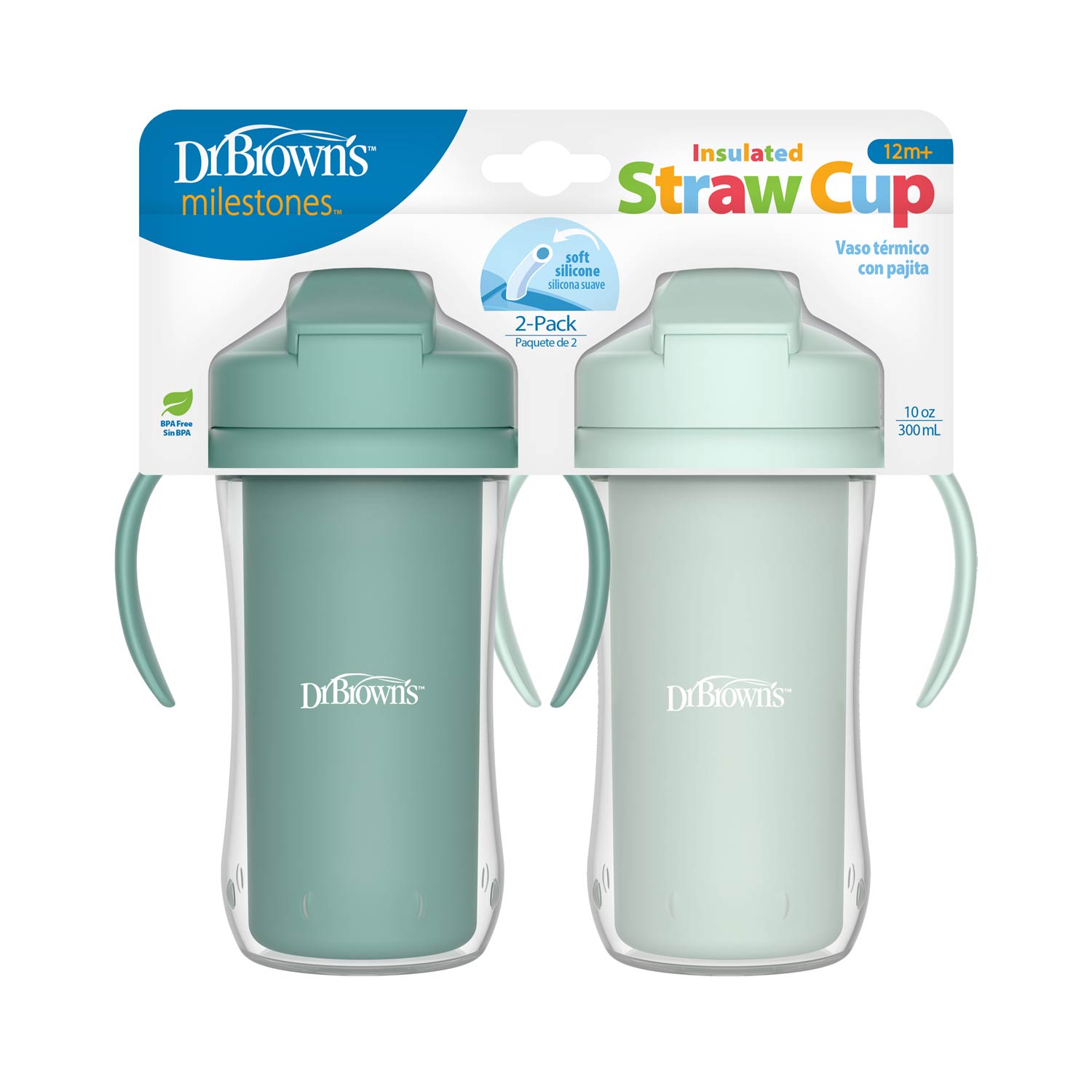 Dr. Brown’s® Milestones™ Insulated Straw Cup, 2-Pack